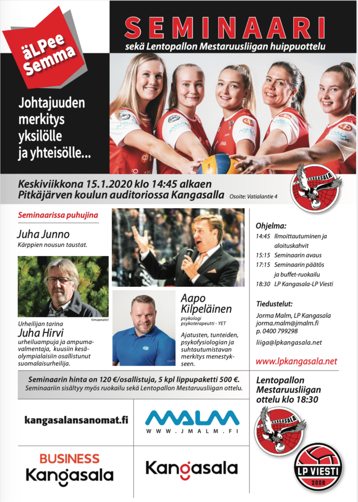 LP Kangasalalla mielenkiintoinen seminaari 15.1.