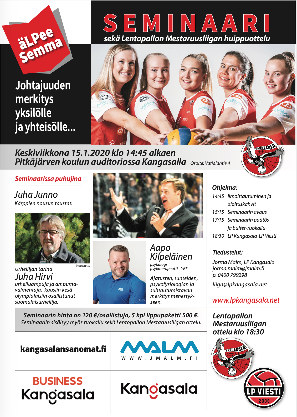 LP Kangasalalla mielenkiintoinen seminaari 15.1.