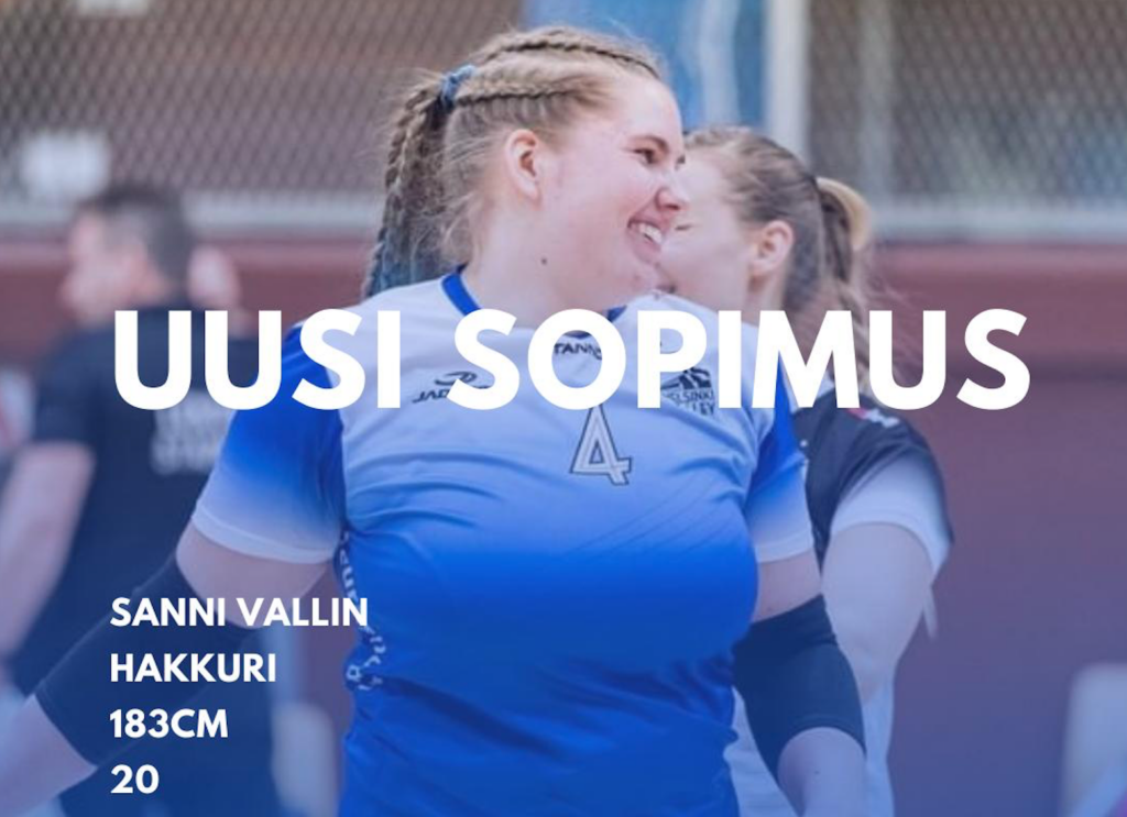 Sanni Vallin jatkaa Helsinki Volleyssa