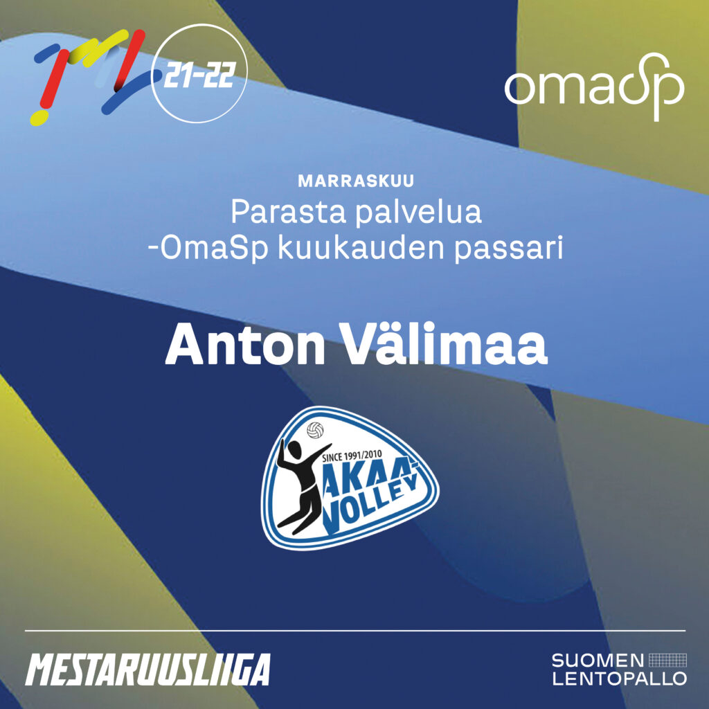 Fanit äänestivät Tuchashvilin ja Välimaan marraskuun Parasta palvelua tarjoilleiksi OmaSp passareiksi
