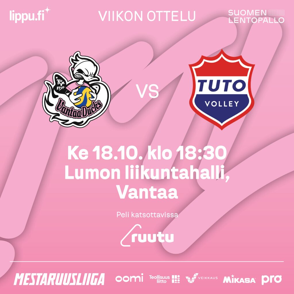 VIIKON OTTELU: Ducks hakee voittotilin avausta TUTO Volleyn isäntänä
