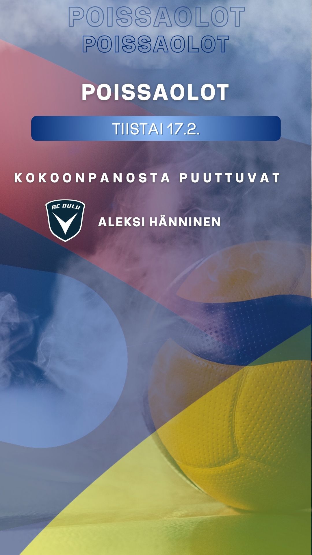 POISSAOLOT 17.2.: Hänninen edelleen poissa ACO:n kokoonpanostaa
