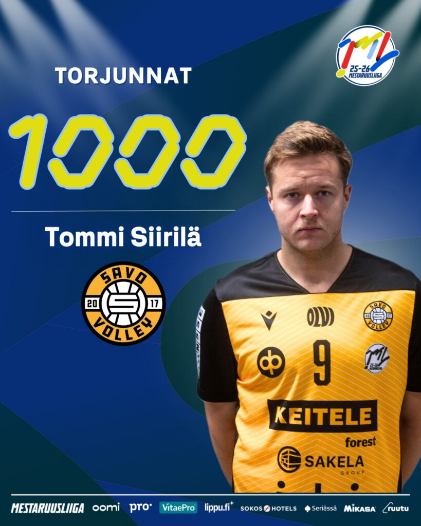 Tommi Siirilälle komea merkkipaalu - 1000. liigatorjunta