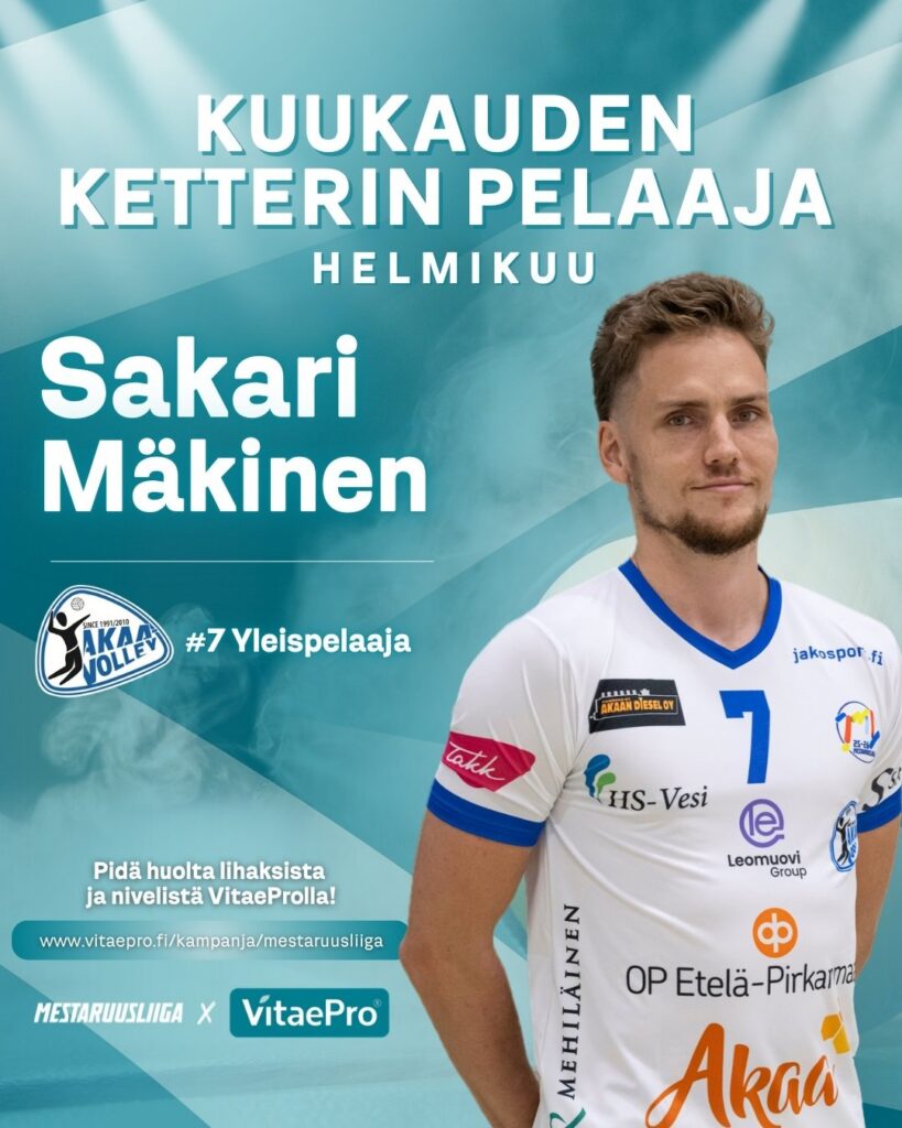 Dambrehte and Mäkinen Named Mestaruusliiga s VitaePro Agile Players of the Month for February
