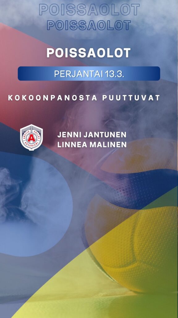 POISSAOLOT 13.3.: Jantunen, Malinen