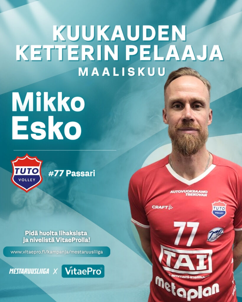 Dambrehte ja Esko Mestaruusliigan VitaePro Kuukauden Ketterimmät pelaajat maaliskuussa