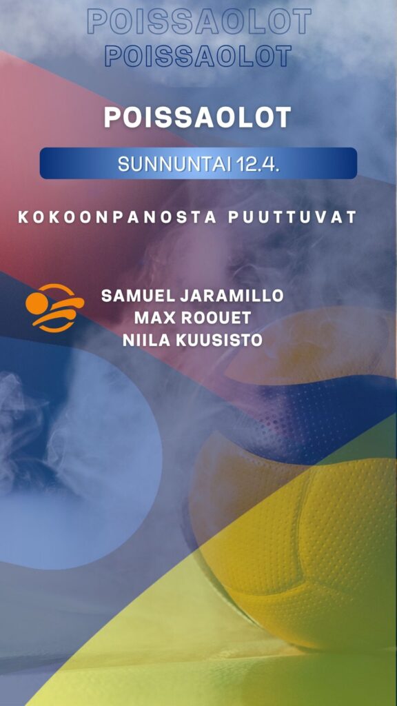 POISSAOLOT 12.4.: Kuusisto, Roquet, Jaramillo